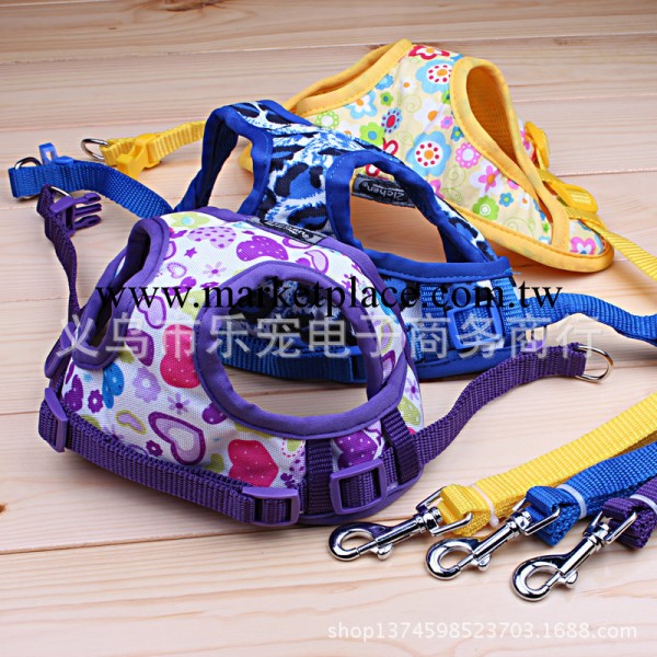 14年新款寵物用品 熱賣寵物胸背帶 狗狗背心式牽引帶  狗鏈批發工廠,批發,進口,代購