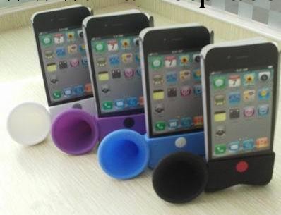iphone4 4S矽膠擴音器 IPHONE5矽膠喇叭 apple擴音器 蘋果揚聲器工廠,批發,進口,代購