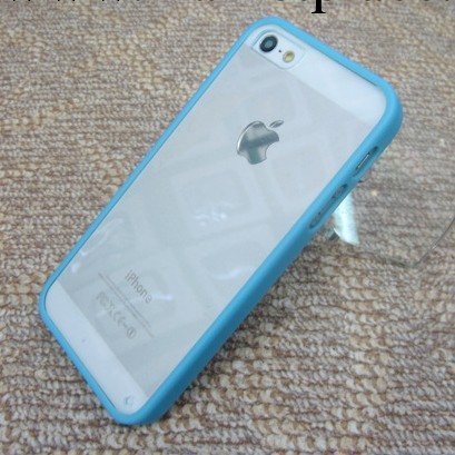 iphone5/5S 亞克力透明殼 糖果色TPU邊框背透蘋果5代手機套保護殼批發・進口・工廠・代買・代購