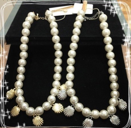日本春季新品 nonno揭載超多模特佩戴貝殼圓珠短項鏈 女士項鏈工廠,批發,進口,代購