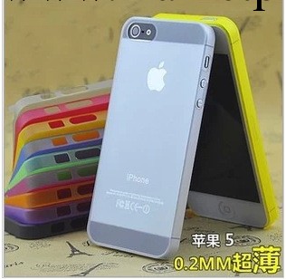 爆款 iphone5超薄手機殼 iphone手機套0.2MM超薄 蘋果5磨砂保護殼工廠,批發,進口,代購