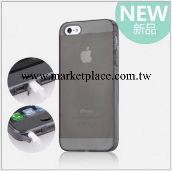 iphone5超薄雙面磨砂TPU清水套 帶防塵塞保護套 蘋果5S手機外殼工廠,批發,進口,代購