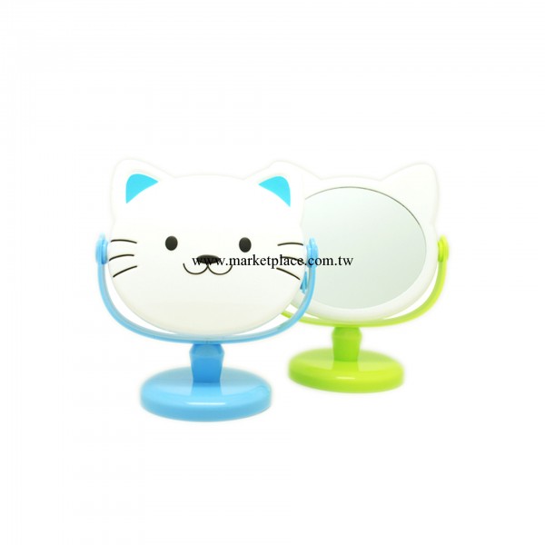 B097hello kitty貓可愛化妝鏡 大號 卡通臺式鏡子 圓形塑料日用品工廠,批發,進口,代購