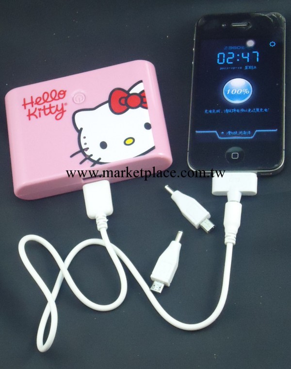 8000mAh移動電源Hello Kitty充電寶 卡通移動充電器 KT貓移動電源工廠,批發,進口,代購