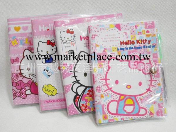 卡通kitty貓文具批發 hellokitty練習本/筆記本 50開膠套本帶筆工廠,批發,進口,代購