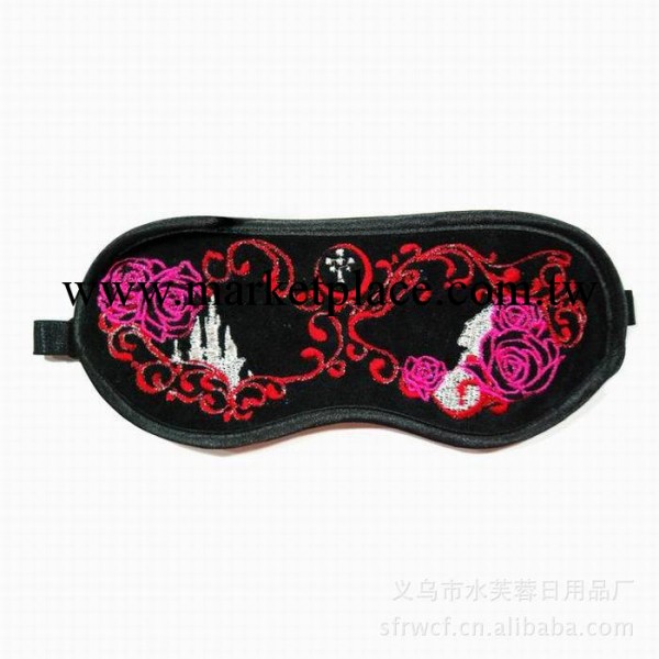 廠傢直銷 刺繡色丁避光眼罩 眼罩 休閒眼罩 航空眼罩工廠,批發,進口,代購