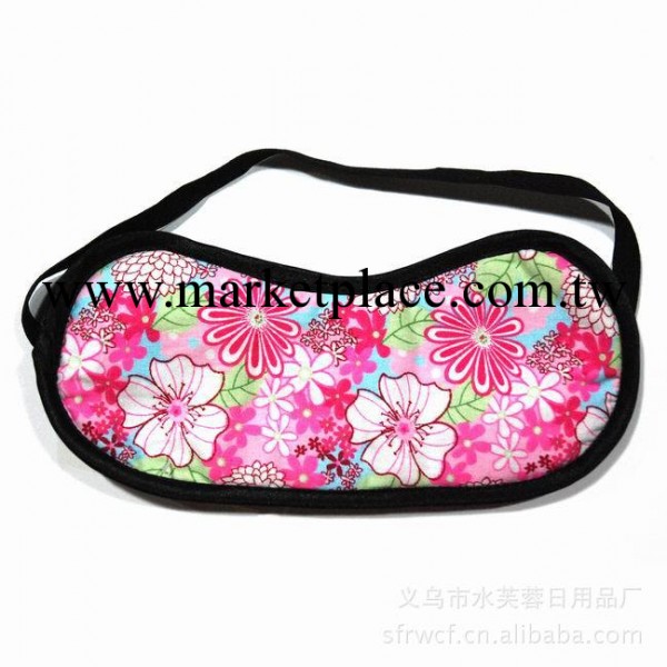 廠傢直銷 印花棉佈加色丁避光眼罩 旅遊休閒眼罩工廠,批發,進口,代購