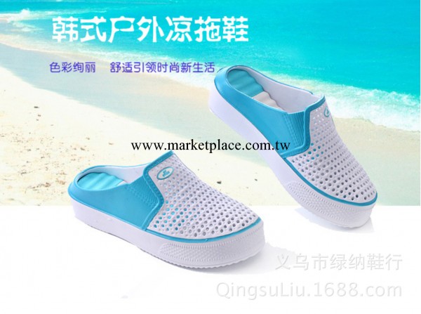 義烏永明新款女拖包頭涼鞋厚底按摩休閒沙灘拖洞洞鞋eva網鞋工廠,批發,進口,代購