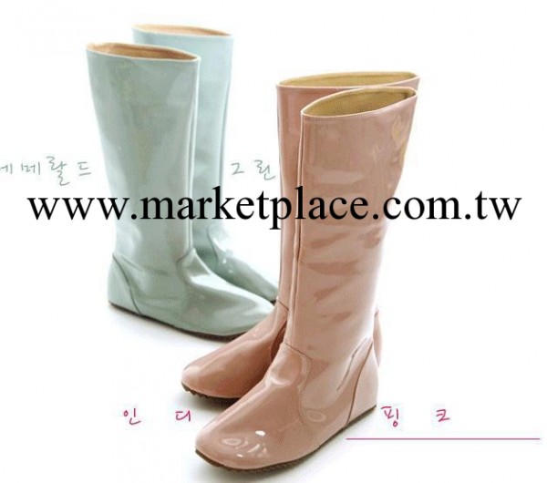 10年暢銷韓國雨靴女長靴混批 漆皮防水純色糖果色平度雨鞋mh328批發・進口・工廠・代買・代購