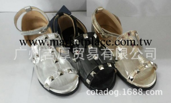 2014韓國夏季新款上市品牌童鞋真皮鉚釘款涼鞋WA14-068批發・進口・工廠・代買・代購