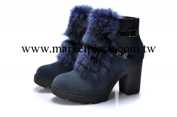 冬季妮蔓薏新款粗跟女靴 時裝短靴 內裡短絨雪靴批發・進口・工廠・代買・代購
