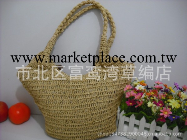 2014新款時尚單肩藤編沙灘草編包工廠,批發,進口,代購
