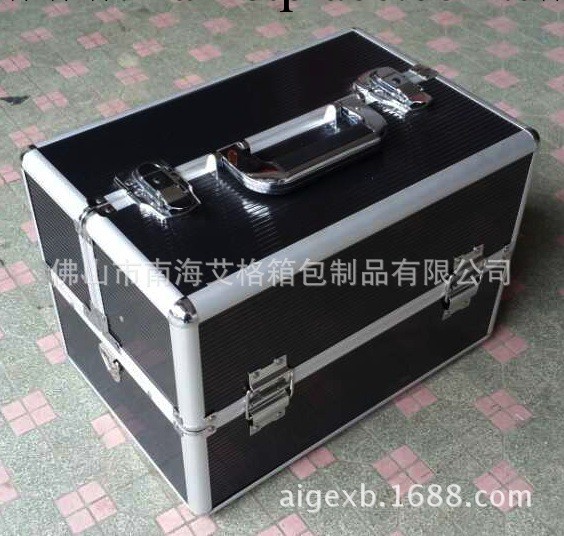 鋁合金化妝箱，黑色雙開化妝箱，塑料專業化妝箱，化妝箱鋁箱工廠,批發,進口,代購