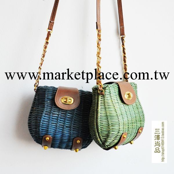 出口歐美2013新款復古系藤編包草編包單肩包女包工廠,批發,進口,代購
