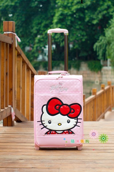 批發hello kitty拉桿箱 旅行箱 行李箱 18/22寸潮流登機漆皮箱工廠,批發,進口,代購