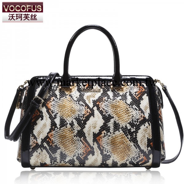 Vocofus 2014歐美蛇紋牛皮包真皮女包女士手提手袋包單肩斜挎包工廠,批發,進口,代購