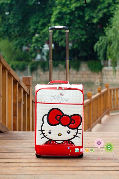 批發hello kitty18寸商務旅行箱/22寸登機箱漆皮可愛拉桿箱行李箱工廠,批發,進口,代購