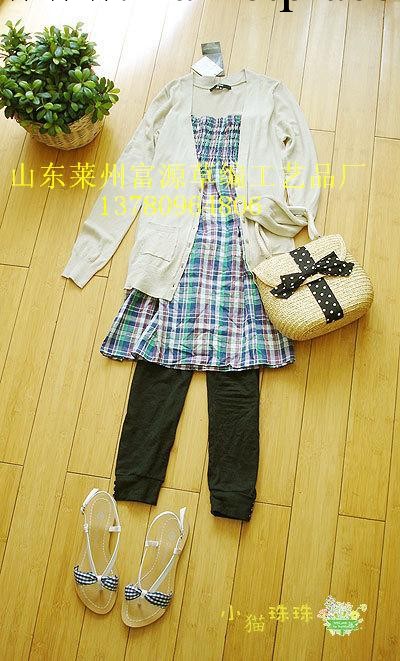廠傢直銷 妙齡少女 圓點佈包 草編包 新款 個性 沙灘包工廠,批發,進口,代購