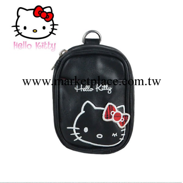 三麗鷗HELLO KITTY黑色PU刺繡中號化妝包 收納包零錢包手機相機包工廠,批發,進口,代購
