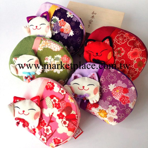廠傢批發 AD-3日本和風招財貓 縐佈化妝包 婚慶禮品工廠,批發,進口,代購