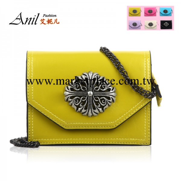 2014新款春夏歐美復古手拿鐵鏈斜跨廣州品質pu女士包包廠傢批發工廠,批發,進口,代購