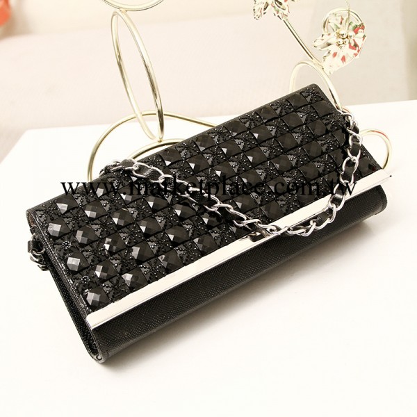 2014新品晚宴小包蛇皮紋水晶帶鉆包包新款鏈條潮手抓包手拿包女包工廠,批發,進口,代購