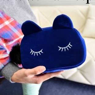 2013年新款韓版時尚可愛絨絨貓咪化妝包手拿包零錢包工廠,批發,進口,代購