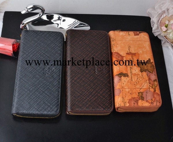 新款 男士手拿包時尚多卡位多功能手機錢包 女士長款高檔單拉錢包工廠,批發,進口,代購