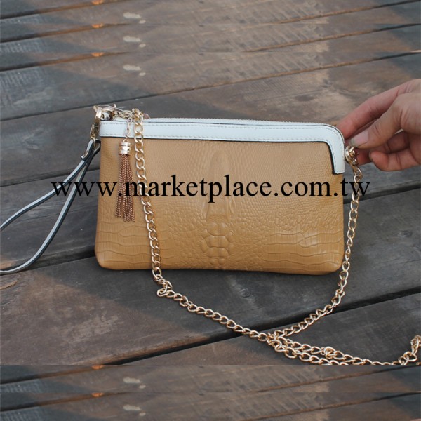 歐美時尚壓花手拿包  簡單大氣真皮包 牛皮女士小包 鏈條包包工廠,批發,進口,代購