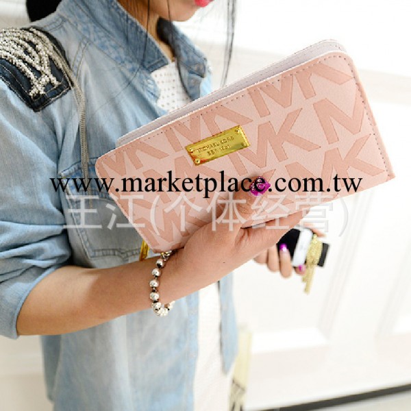 現貨批發2014新款女士錢包大字母雙拉鏈女式長款錢包手拿包零錢包工廠,批發,進口,代購