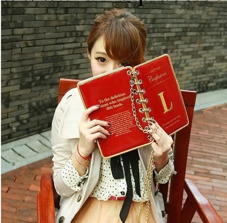 2013新款撞色鏈條女包韓版日記本潮包包復古信封手拿包日歷包批發工廠,批發,進口,代購