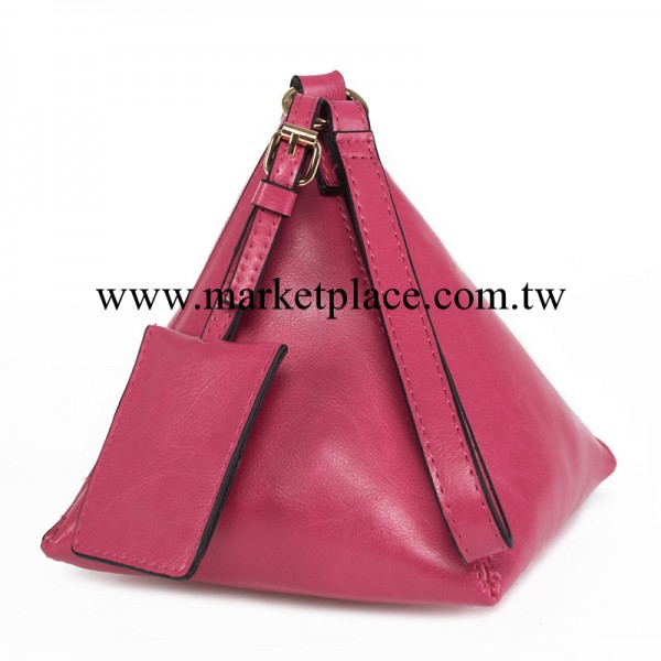 韓版時尚真皮女包 個性三角形牛皮手拿包 配小零錢包手提包工廠,批發,進口,代購