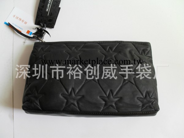 深圳龍崗手袋廠傢直銷 黑色 羊皮化妝包 化妝包 手拿真皮包工廠,批發,進口,代購