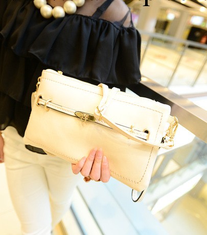 2014春夏季新款歐美大牌潮女包 皮帶轉鎖手拿包 時尚小包 新品工廠,批發,進口,代購