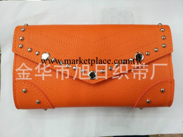 批發零售時尚女士柳釘PU手拿包(配有一條肩帶)PU化妝包工廠,批發,進口,代購