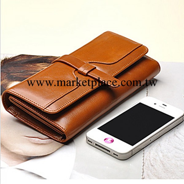 2014新款現貨 時尚真皮女士錢包 潮流油蠟牛皮手拿包qianbao批發工廠,批發,進口,代購