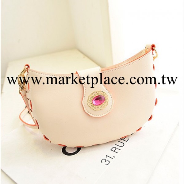 可愛甜心女生包包批發韓版時尚鑲鉆手提手拿包夏季新款月亮船小包工廠,批發,進口,代購