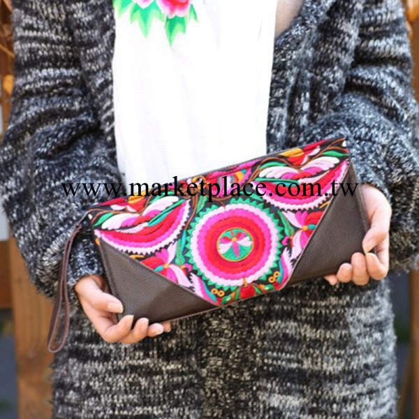 秋冬新款 時尚雲南特色繡花真皮手拿包手抓包 女包批發SX15工廠,批發,進口,代購