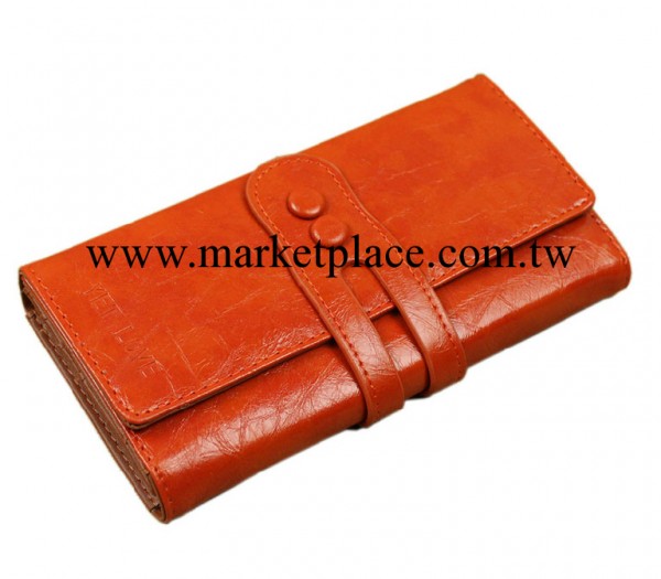 2014春夏新款長款錢包女士3折手拿包卡套復古風油蠟紋女式包包郵工廠,批發,進口,代購