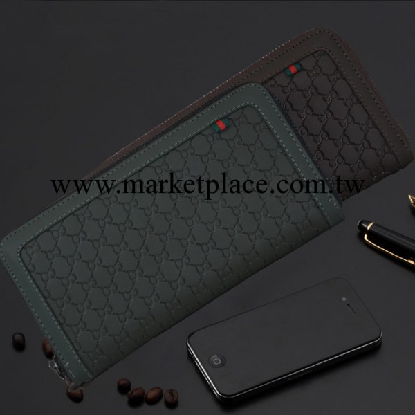 廠傢批發2014新款真牛皮手機包單雙拉鏈錢男士手拿包錢包包工廠,批發,進口,代購