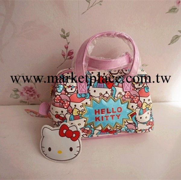 Hello Kitty蝴蝶結頭 手提化妝包 收納包 小拎包 附化妝鏡工廠,批發,進口,代購