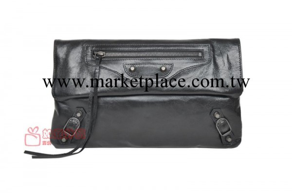 青島外貿原單庫存法國Balenci*ga女士經典時尚機車真皮手拿包3色工廠,批發,進口,代購