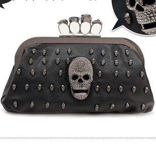 女包批發2014新款寶石骷髏戒指頭晚宴百魅鏤空手拿廣州PU包2603工廠,批發,進口,代購