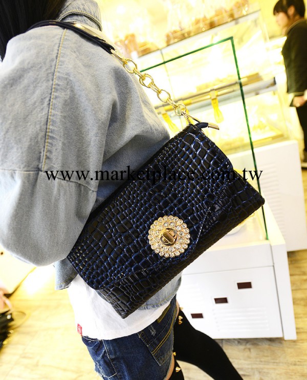 正品森木時尚供應夏天單肩包手拿包鱷魚紋女包 小單肩包女士工廠,批發,進口,代購