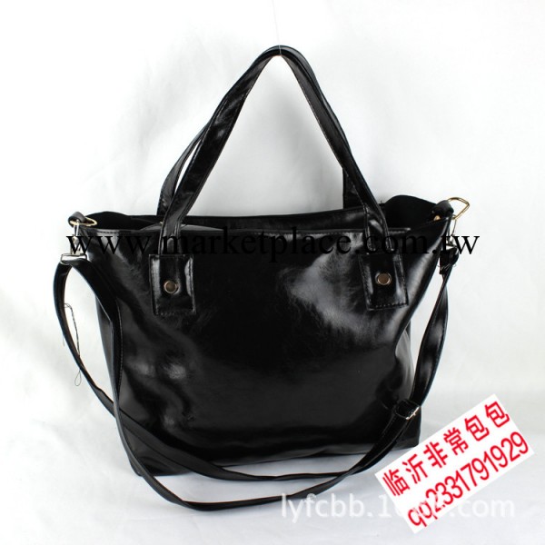 潮流時尚子母包，黑色歐美潮流PU皮純色女包，單肩斜挎兩用女士包工廠,批發,進口,代購