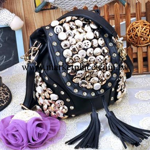 2013新款紐扣雙背女包 時尚韓版爆款包 單肩雙背兩用女包工廠,批發,進口,代購