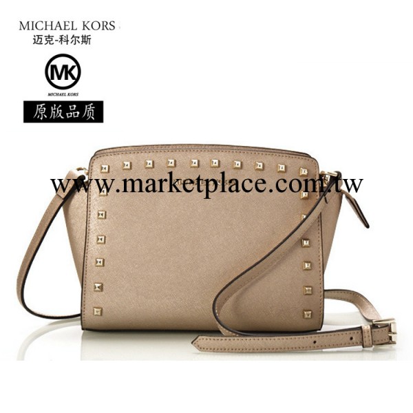 新款 MK michael kors 十字紋真皮手提單肩斜挎蝙蝠殺手鉚釘女包工廠,批發,進口,代購