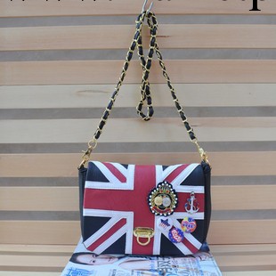 新視覺包袋英倫風 歐美明星款米字旗包包 勛章包 鏈條兩用包工廠,批發,進口,代購