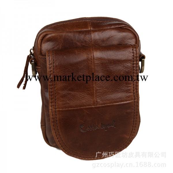 皮牌高檔包 皮匠創奇12101611 新款牛皮腰包 真皮斜挎包 一包兩用工廠,批發,進口,代購