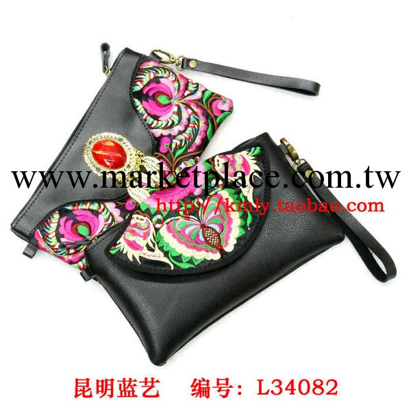 皮質繡花民族風單肩斜挎包手提兩用包工廠,批發,進口,代購